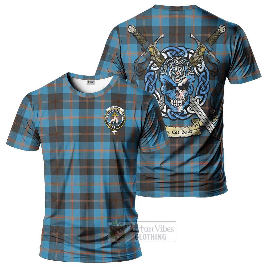 Garden (Gardyne) Tartan T-Shirt with Family Crest Celtic Skull Style Kid's Shirt - Tartan Vibes Clothing