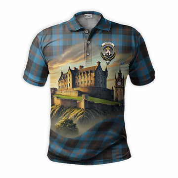 Tartan Vibes Clothing Garden (Gardyne) Tartan Family Crest Polo Shirt with Scottish Ancient Castle Stype