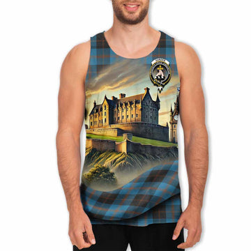 Garden (Gardyne) Tartan Family Crest Men's Tank Top with Scottish Ancient Castle Style Men - Tartan Vibes Clothing