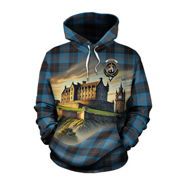 Garden (Gardyne) Tartan Family Crest Cotton Hoodie with Scottish Ancient Castle Style Pullover Hoodie XS - Tartan Vibes Clothing
