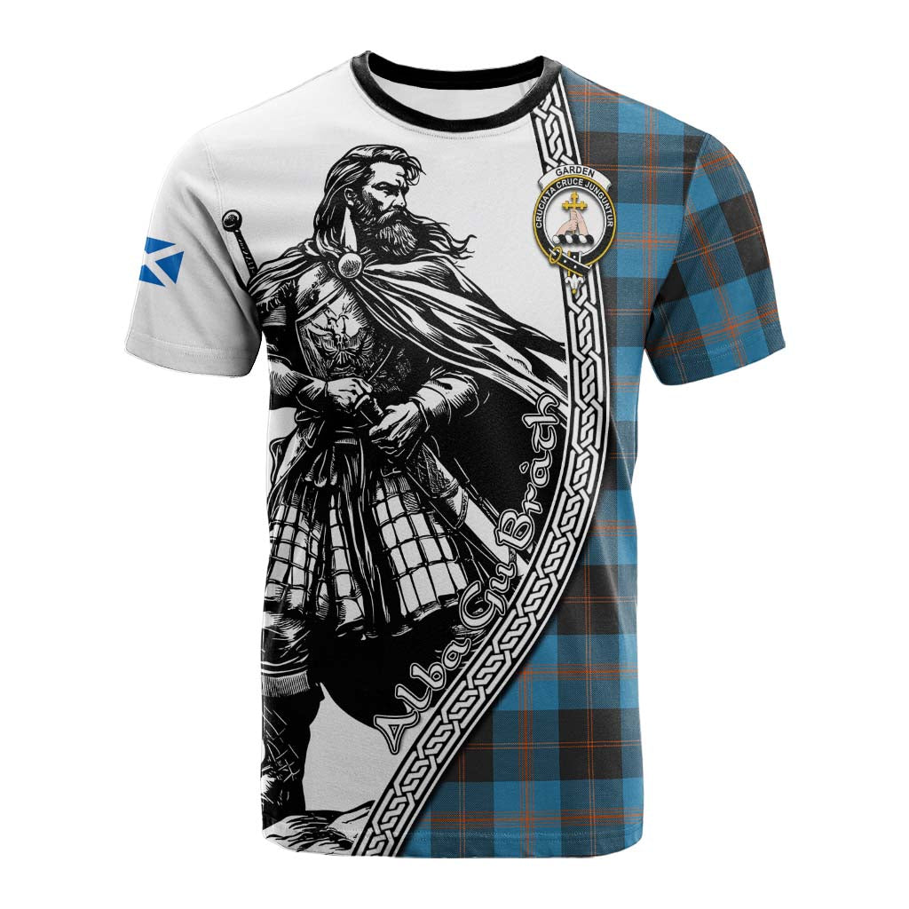 Garden (Gardyne) Tartan Clan Crest Cotton T-shirt with Highlander Warrior Celtic Style Kid's Shirt - Tartan Vibes Clothing
