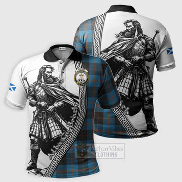 Garden (Gardyne) Tartan Clan Crest Polo Shirt with Highlander Warrior Celtic Style Kid - Tartan Vibes Clothing