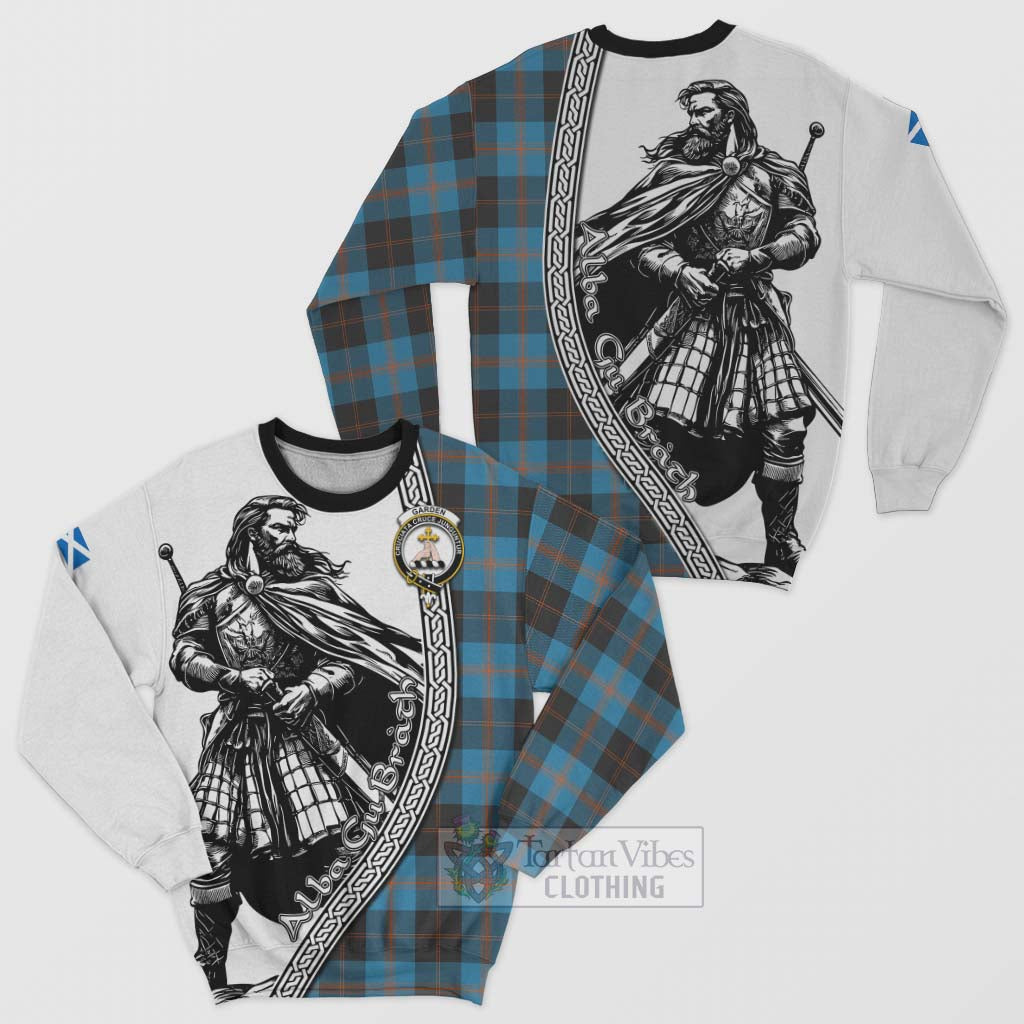 Garden (Gardyne) Tartan Clan Crest Sweatshirt with Highlander Warrior Celtic Style Unisex - Tartan Vibes Clothing