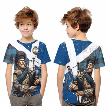 Garden (Gardyne) Tartan Kid T-Shirt with Family Crest Scottish Bagpiper Vibes Youth XL Size14 - Tartan Vibes Clothing
