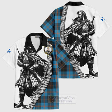 Garden (Gardyne) Tartan Clan Crest Hawaiian Shirt with Highlander Warrior Celtic Style Kid - Tartan Vibes Clothing