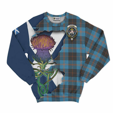 Tartan Vibes Clothing Garden (Gardyne) Tartan Family Crest Sweatshirt Scottish Thistle Celtic Inspired