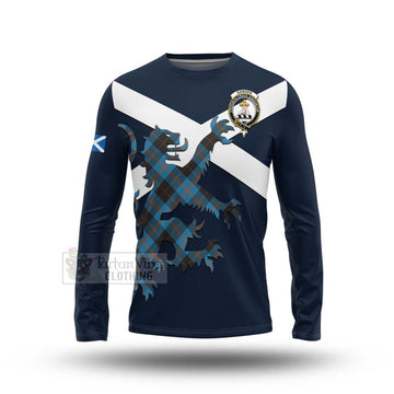Garden (Gardyne) Tartan Lion Rampant Long Sleeve T-Shirt Proudly Display Your Heritage with Alba Gu Brath and Clan Name Unisex - Tartan Vibes Clothing