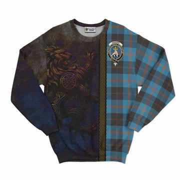 Garden (Gardyne) Tartan Family Crest Sweatshirt Alba Gu Brath Be Brave Lion Ancient Style Unisex - Tartan Vibes Clothing
