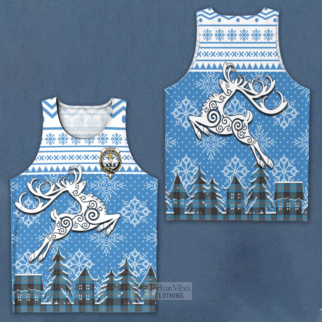 Garden (Gardyne) Clan Christmas Men's Tank Top Celtic Reindeer Style Men - Tartan Vibes Clothing
