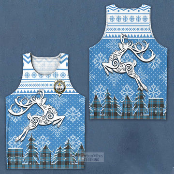Garden (Gardyne) Clan Christmas Men's Tank Top Celtic Reindeer Style Men - Tartan Vibes Clothing