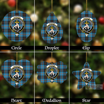 Garden (Gardyne) Tartan Christmas Aluminium Ornament with Family Crest Aluminium - Tartan Vibes Clothing