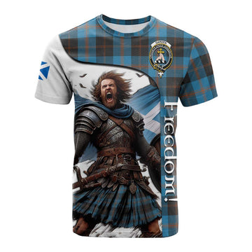 Tartan Vibes Clothing Garden (Gardyne) Crest Tartan Cotton T-shirt Inspired by the Freedom of Scottish Warrior