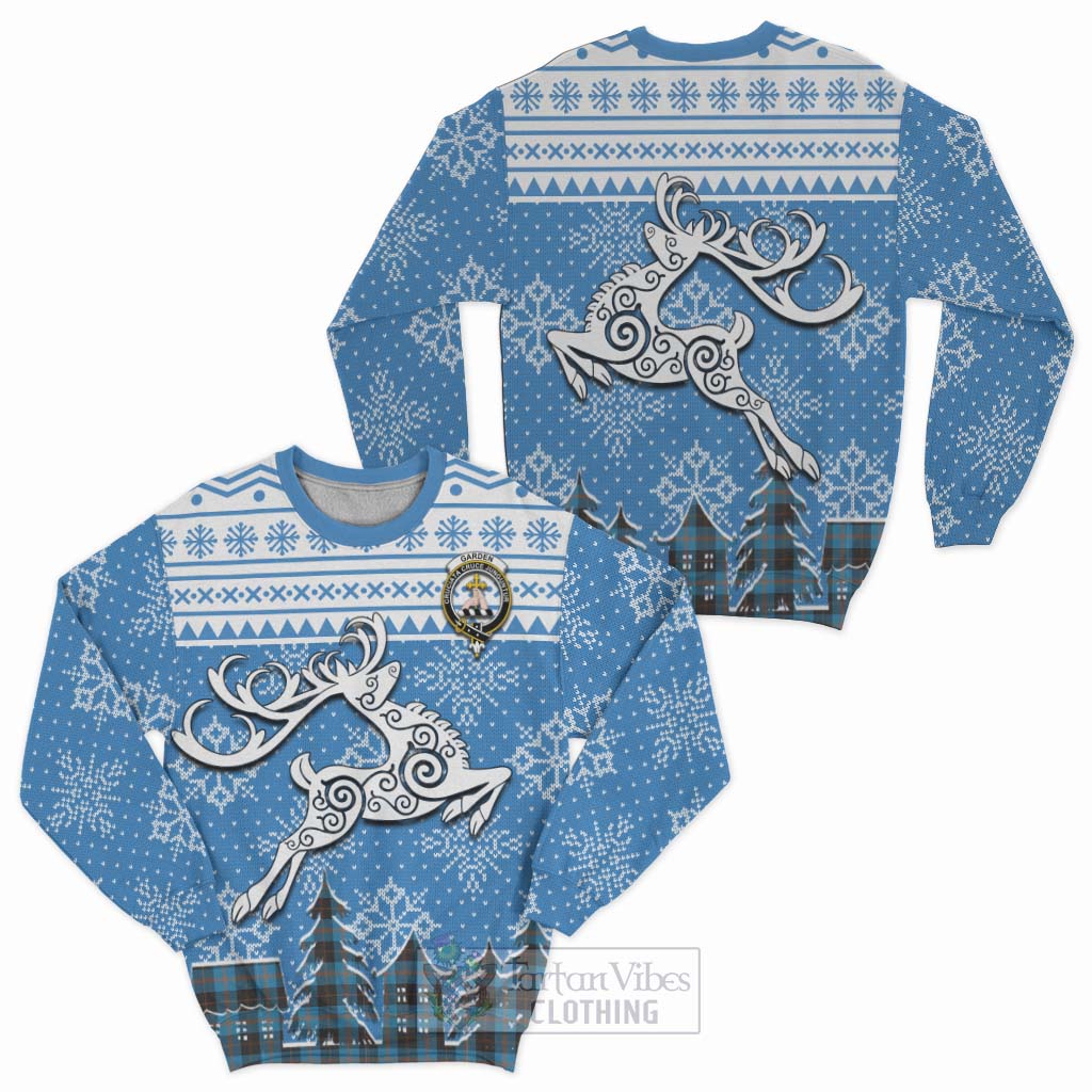 Garden (Gardyne) Clan Christmas Sweatshirt Celtic Reindeer Style Unisex - Tartan Vibes Clothing