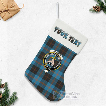 Garden (Gardyne) Tartan Family Crest Christmas Stocking with Personalized Text - Tartan Vibes Clothing