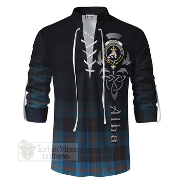 Garden (Gardyne) Tartan Ghillie Kilt Shirt Featuring Alba Gu Brath Family Crest Celtic Inspired - Tartan Vibes Clothing