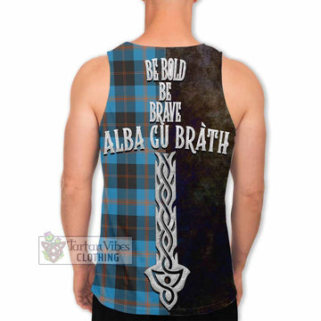 Garden (Gardyne) Tartan Family Crest Men's Tank Top Alba Gu Brath Be Brave Lion Ancient Style - Tartan Vibes Clothing