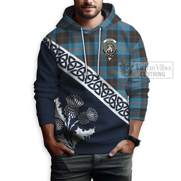 Garden (Gardyne) Tartan Hoodie Featuring Thistle and Scotland Map - Tartan Vibes Clothing