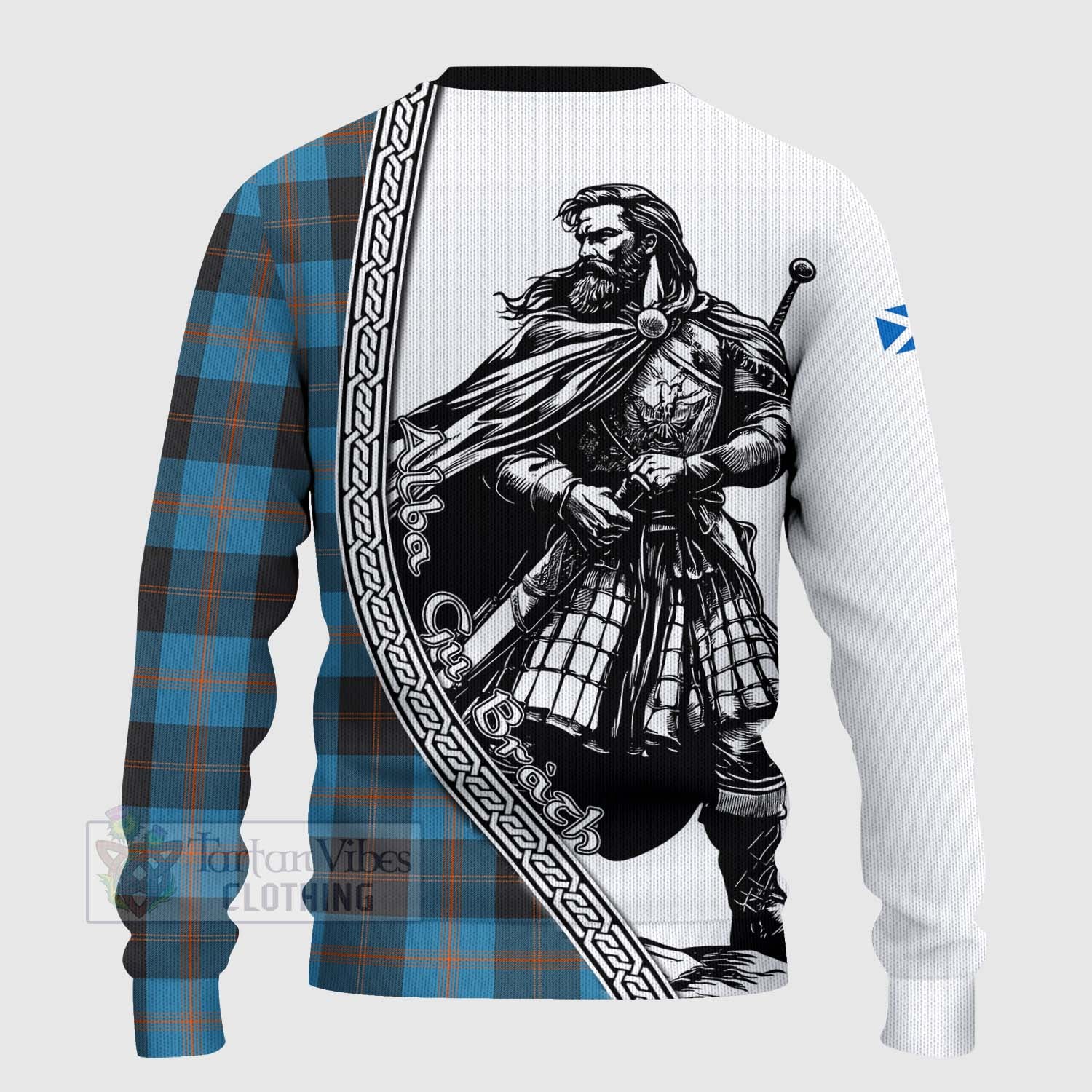 Garden (Gardyne) Tartan Clan Crest Knitted Sweater with Highlander Warrior Celtic Style - Tartan Vibes Clothing