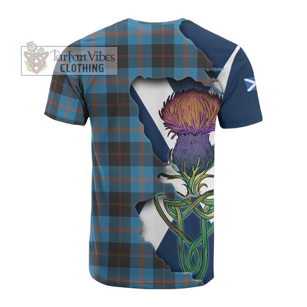 Tartan Vibes Clothing Garden (Gardyne) Tartan Family Crest Cotton T-shirt Scottish Thistle Celtic Inspired