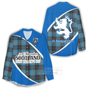 Garden (Gardyne) Family Crest Tartan Women's Casual Shirt Celebrate Saint Andrew's Day in Style - Tartan Vibes Clothing