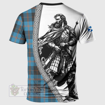 Garden (Gardyne) Tartan Clan Crest T-Shirt with Highlander Warrior Celtic Style - Tartan Vibes Clothing