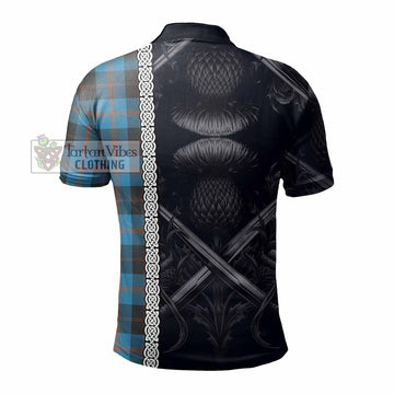 Garden (Gardyne) Tartan Polo Shirt with Family Crest Cross Sword Thistle Celtic Vibes - Tartan Vibes Clothing