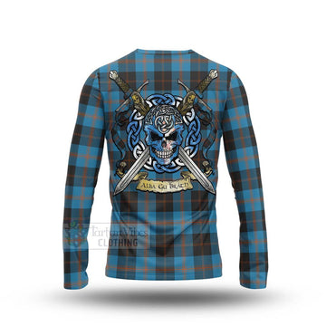 Garden (Gardyne) Tartan Long Sleeve T-Shirt with Family Crest Celtic Skull Style - Tartan Vibes Clothing