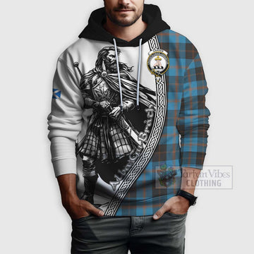 Garden (Gardyne) Tartan Clan Crest Hoodie with Highlander Warrior Celtic Style - Tartan Vibes Clothing