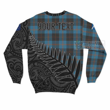 Garden (Gardyne) Crest Tartan Sweatshirt with New Zealand Silver Fern Half Style - Tartan Vibes Clothing