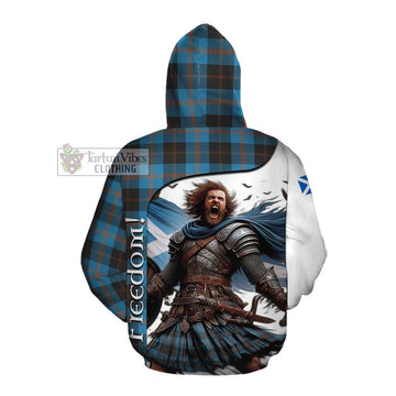 Tartan Vibes Clothing Garden (Gardyne) Crest Tartan Cotton Hoodie Inspired by the Freedom of Scottish Warrior