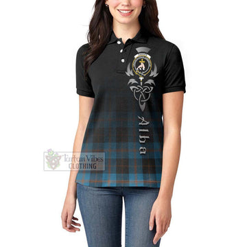 Garden (Gardyne) Tartan Women's Polo Shirt Featuring Alba Gu Brath Family Crest Celtic Inspired - Tartan Vibes Clothing