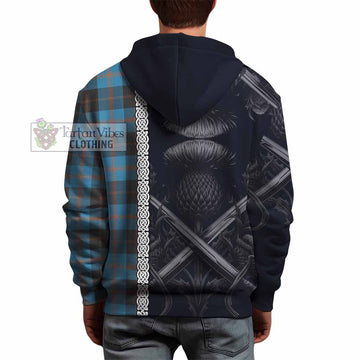 Garden (Gardyne) Tartan Hoodie with Family Crest Cross Sword Thistle Celtic Vibes - Tartan Vibes Clothing