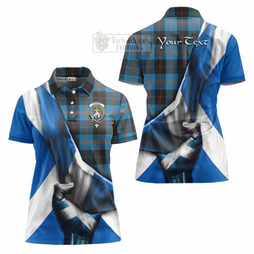 Garden (Gardyne) Tartan Women's Polo Shirt with Family Crest Scotland Patriotic Style - Tartan Vibes Clothing