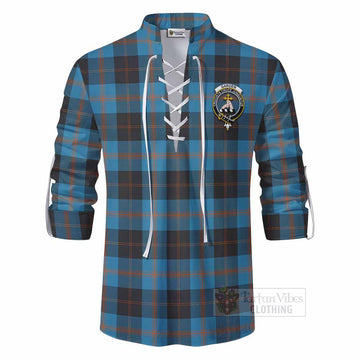 Garden (Gardyne) Tartan Ghillie Kilt Shirt with Family Crest DNA In Me Style - Tartan Vibes Clothing