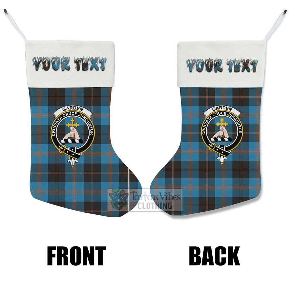 Garden (Gardyne) Tartan Family Crest Christmas Stocking with Personalized Text - Tartan Vibes Clothing