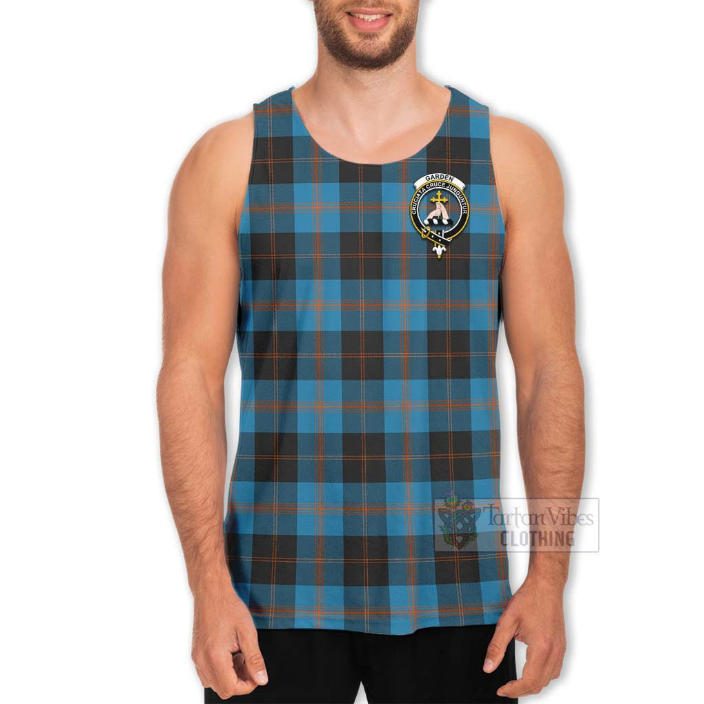 Garden (Gardyne) Tartan Men's Tank Top with Family Crest Celtic Skull Style - Tartan Vibes Clothing