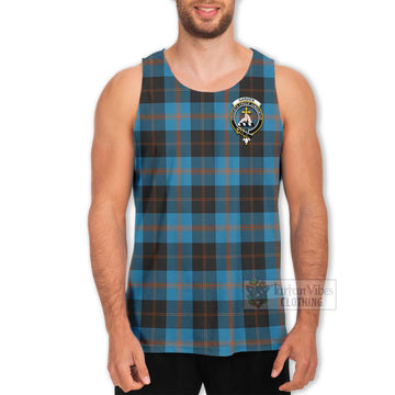 Garden (Gardyne) Tartan Men's Tank Top with Family Crest Celtic Skull Style - Tartan Vibes Clothing