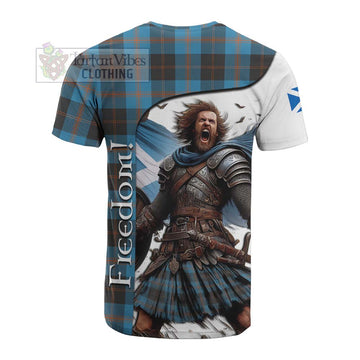 Tartan Vibes Clothing Garden (Gardyne) Crest Tartan Cotton T-shirt Inspired by the Freedom of Scottish Warrior