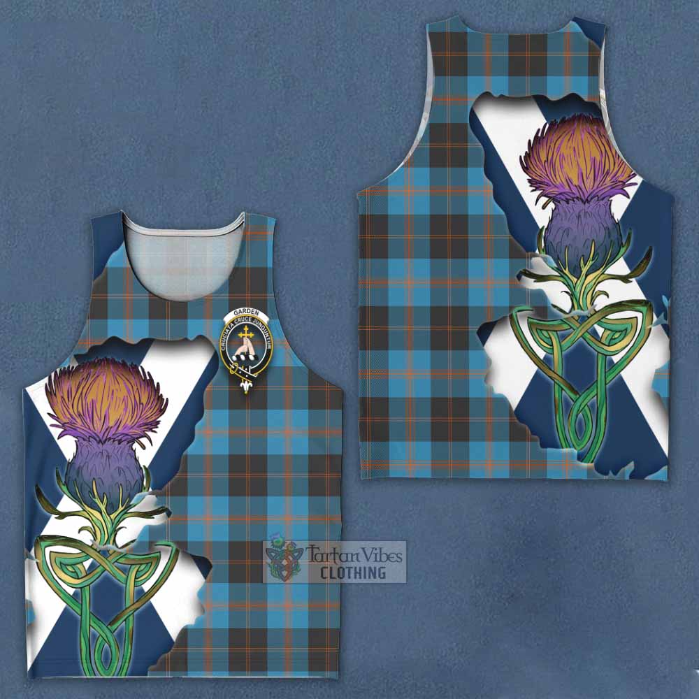 Garden (Gardyne) Tartan Family Crest Men's Tank Top Scottish Thistle Celtic Inspired - Tartan Vibes Clothing