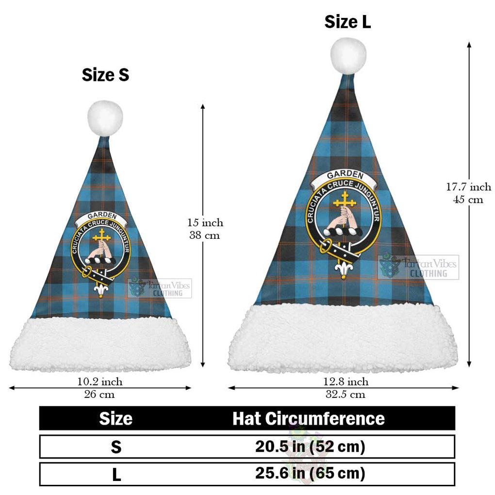 Garden (Gardyne) Tartan Christmas Santa Hats with Family Crest Christmas Hat L 25.6in (65cm) - Tartan Vibes Clothing