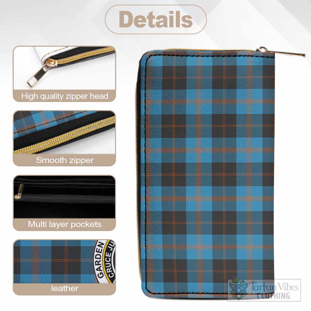 Garden (Gardyne) Tartan Women's Leather Wallet with Family Crest - Tartan Vibes Clothing