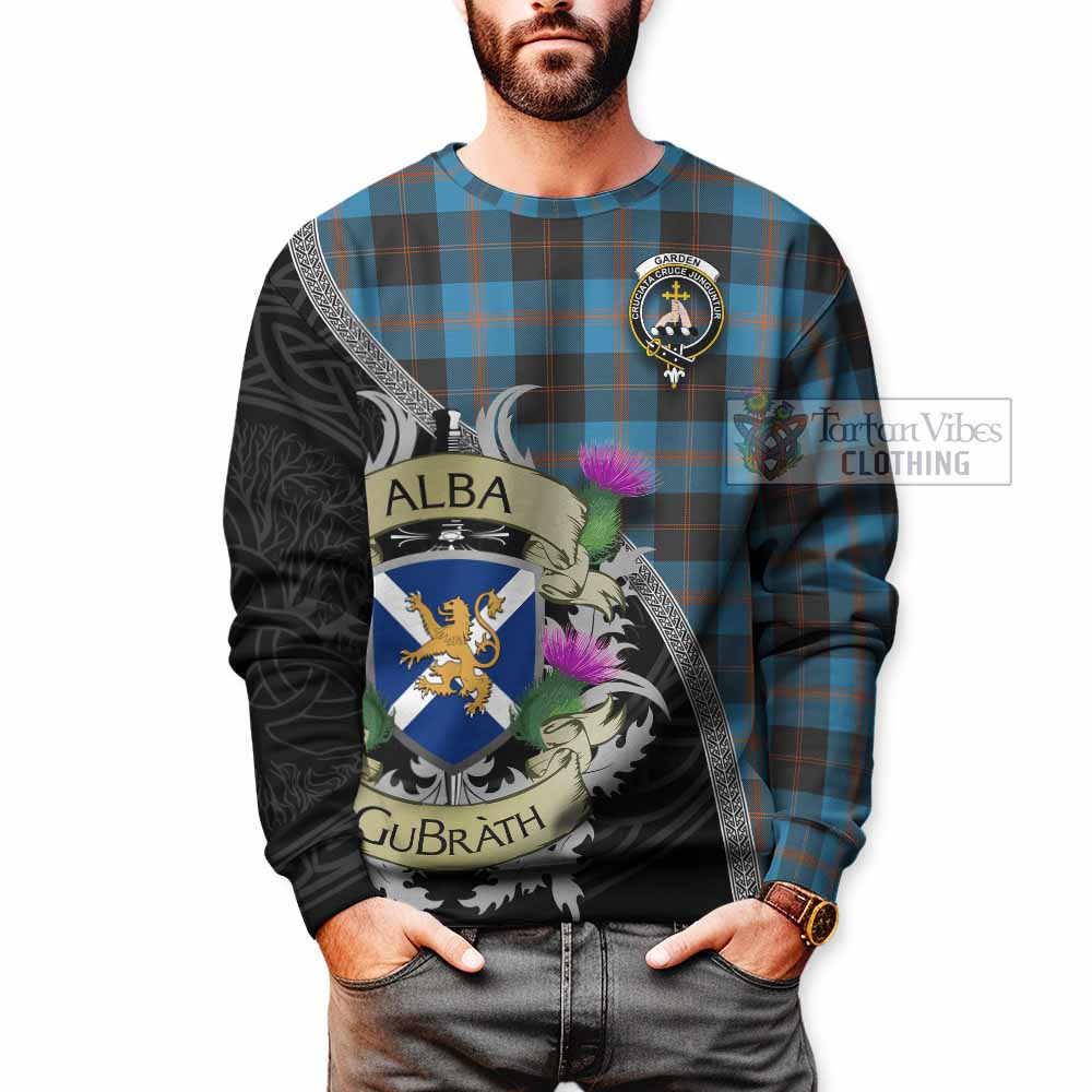 Garden (Gardyne) Tartan Family Crest Sweatshirt Lion Rampant Royal Thistle Shield Celtic Inspired - Tartan Vibes Clothing