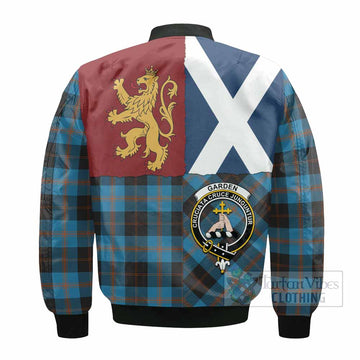 Garden (Gardyne) Crest Tartan Bomber Jacket with Lion Rampant Saltire Style