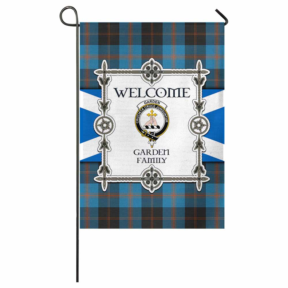 Garden (Gardyne) Family Crest Tartan Welcome Garden Flag Saltire Harmony Style - Tartan Vibes Clothing