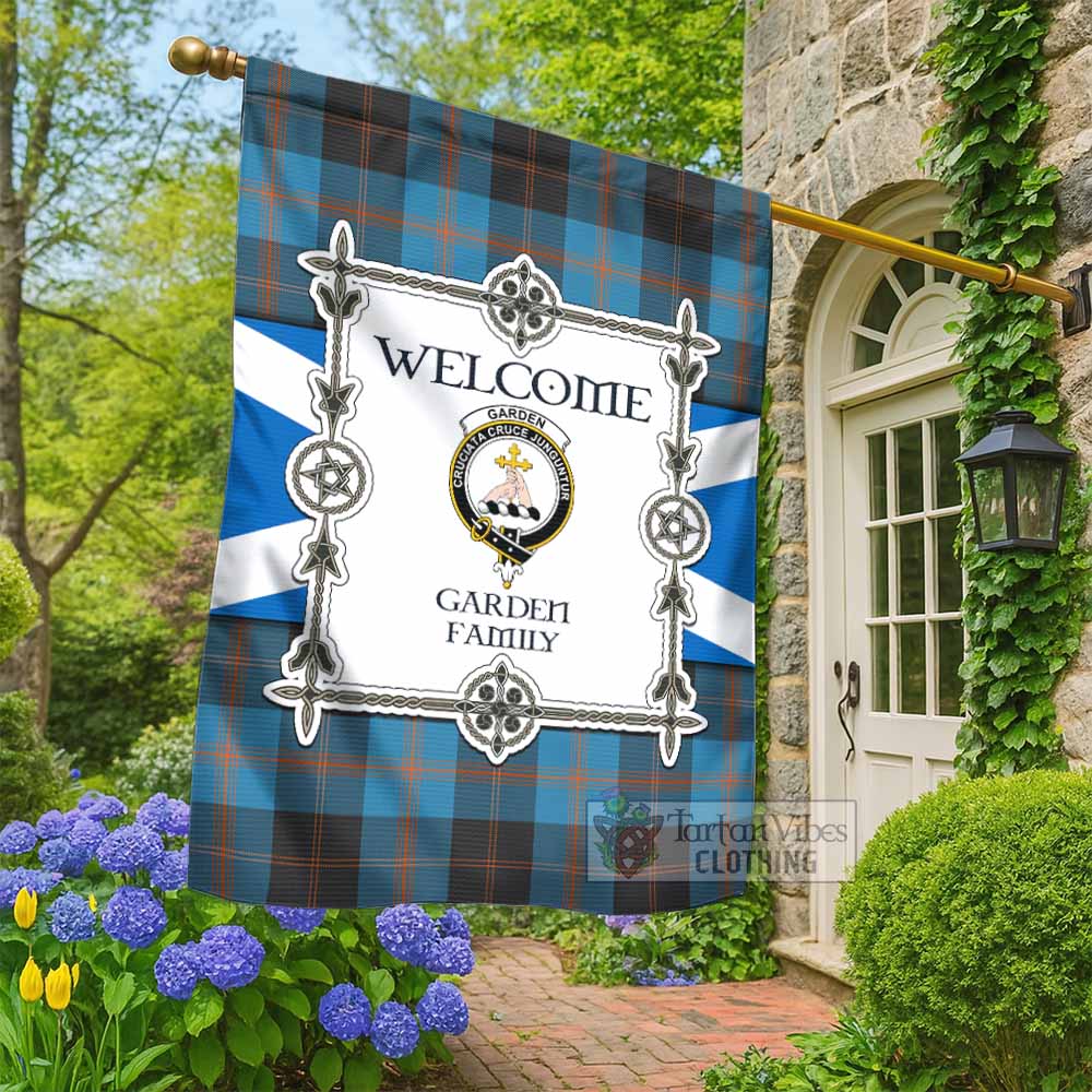 Garden (Gardyne) Family Crest Tartan Welcome Garden Flag Saltire Harmony Style - Tartan Vibes Clothing