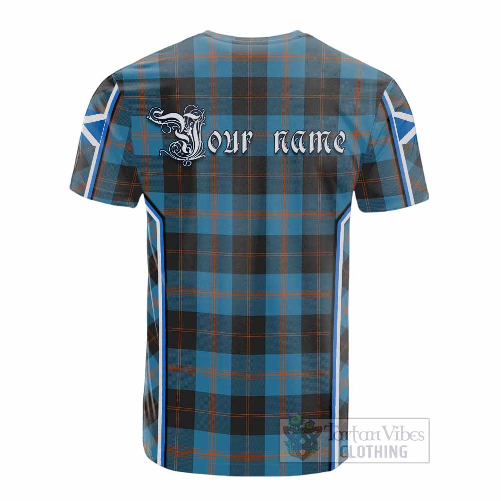 Garden (Gardyne) Tartan Crest Cotton T-shirt Scotland Coat of Arm Flag Style - Tartan Vibes Clothing