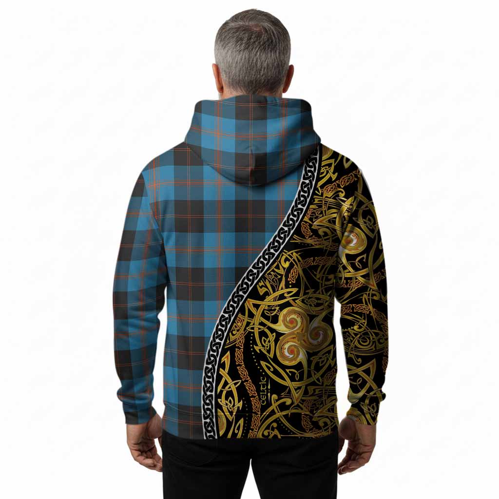Garden (Gardyne) Tartan Crest Hoodie Celtic Knot and Triple Trickle Spiral Symbols
