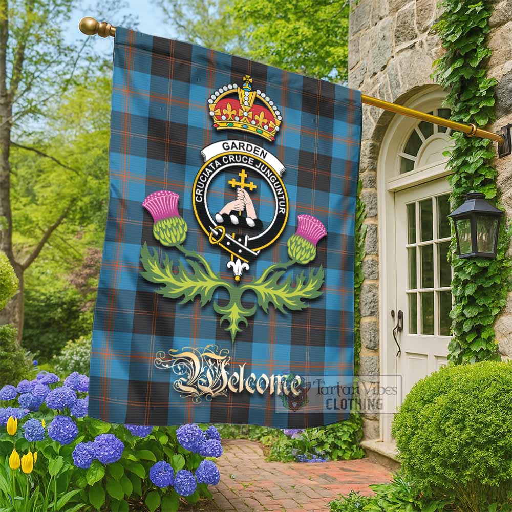 Garden (Gardyne) Tartan Family Crest Garden Flag Royal Thistle Welcome Style - Tartan Vibes Clothing