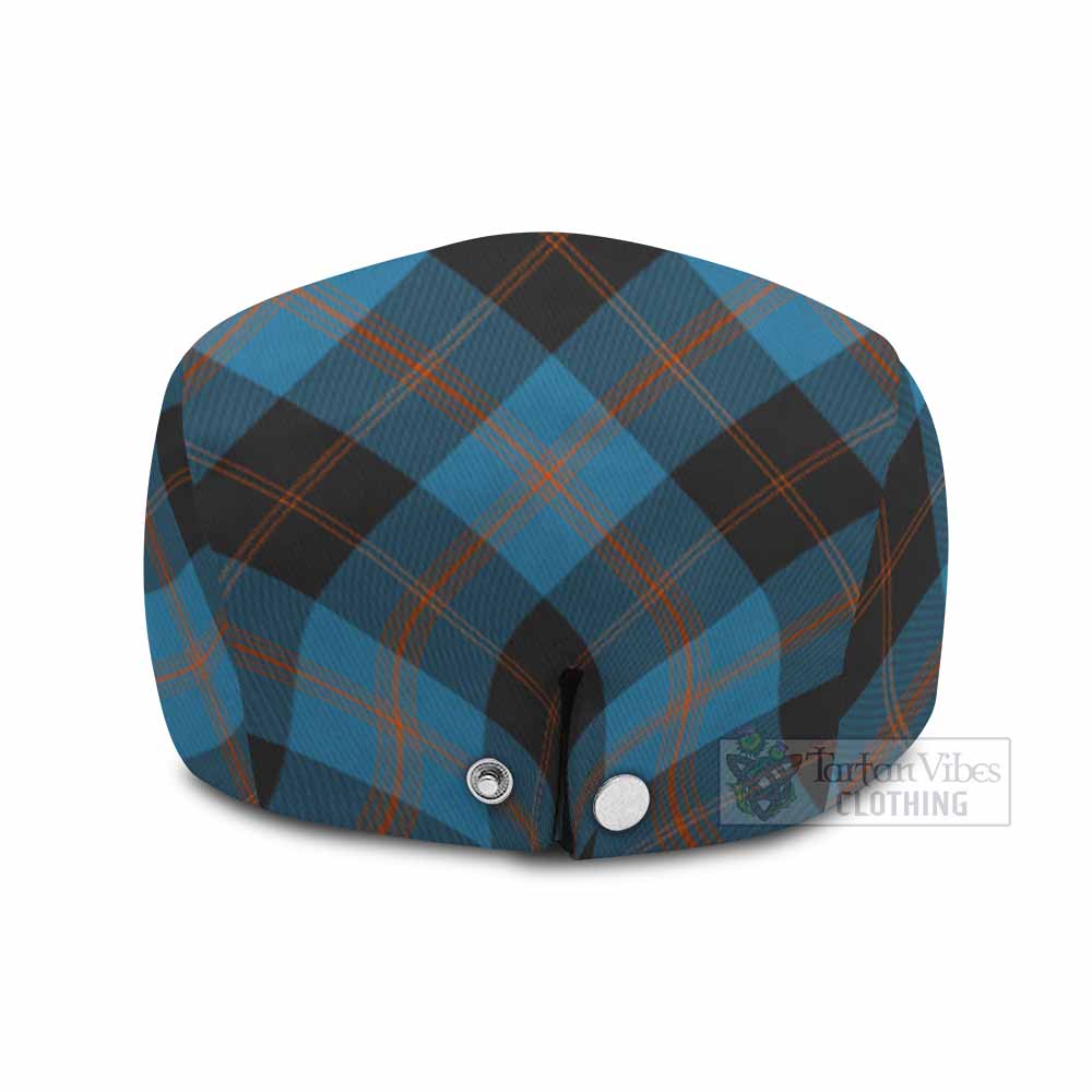 Garden (Gardyne) Tartan Flat Cap, Jeff Cap Cross Style with Family Crest - Tartan Vibes Clothing