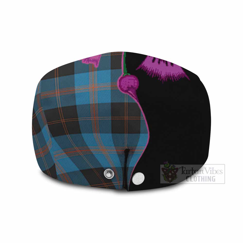 Garden (Gardyne) Tartan Flat Cap, Jeff Cap Traditional Scottish Thistle